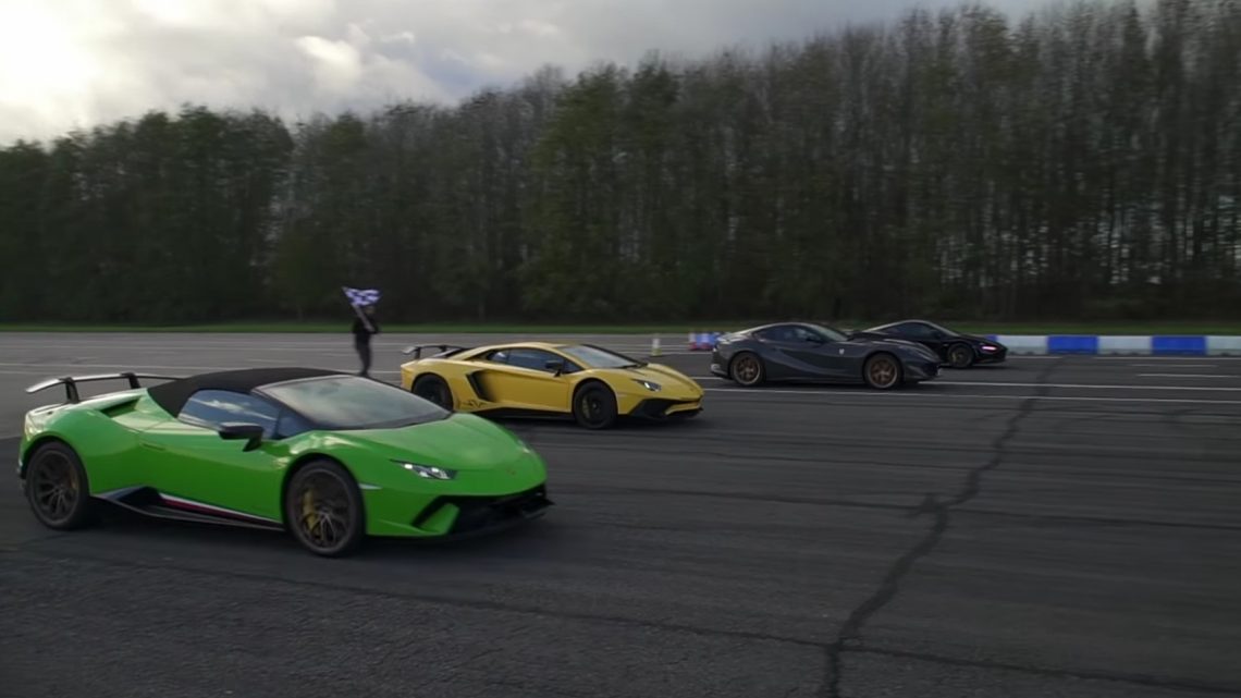 Ferrari, Lamborghini a McLaren. Kto vyhraje šprint na štvrť míle?