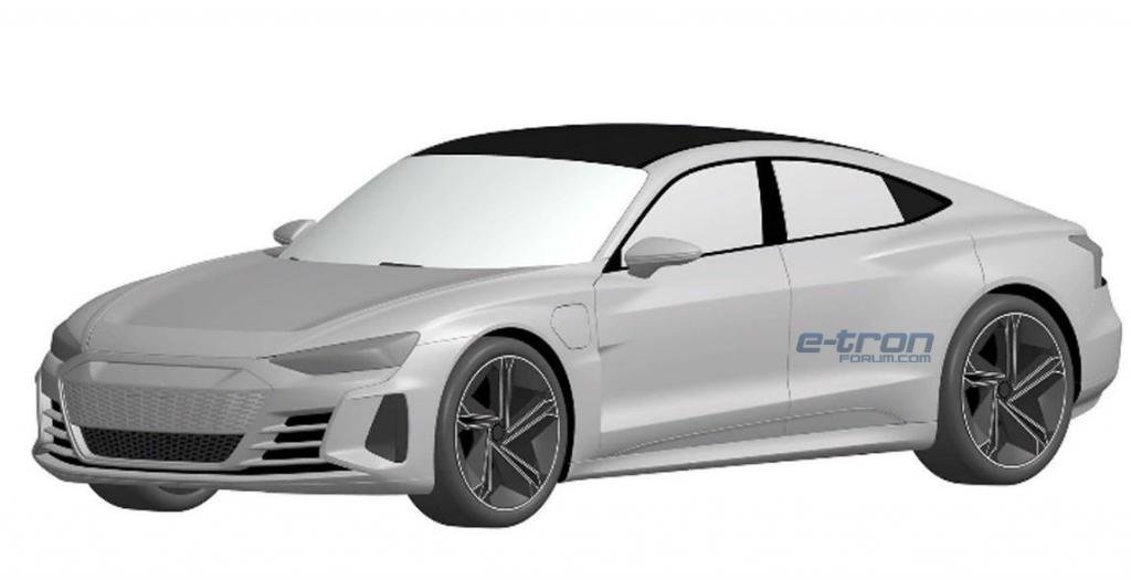 Patentové snímky elektrického sedanu Audi E-tron GT boli zverejnené.