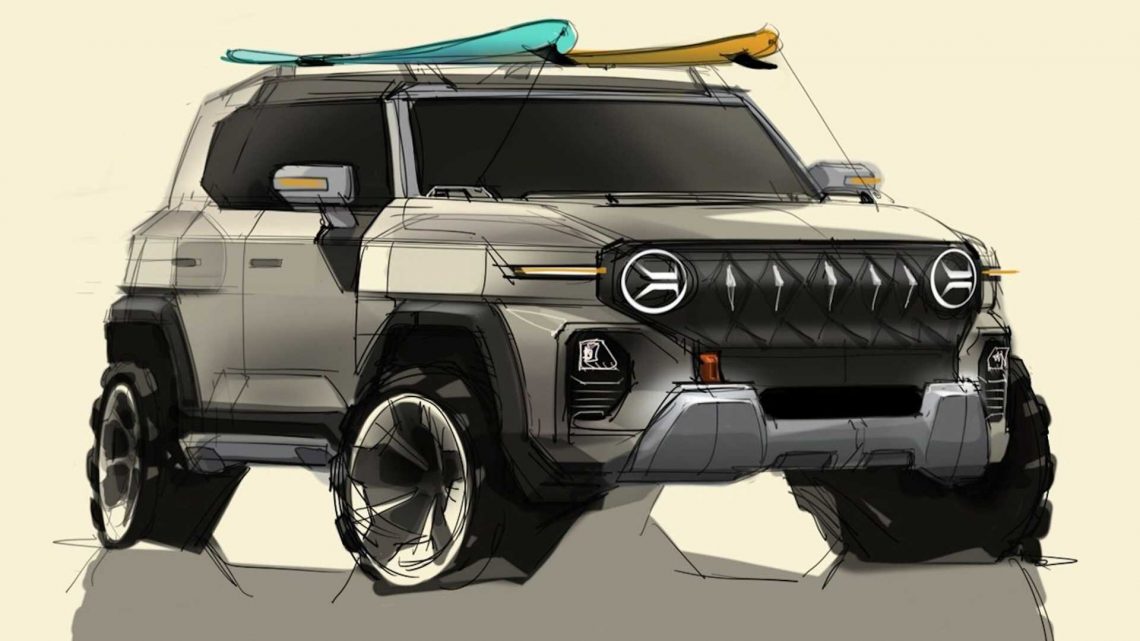 SsangYong odhalil skice nového vozidla, ktoré sa podobá na legendárny Jeep.